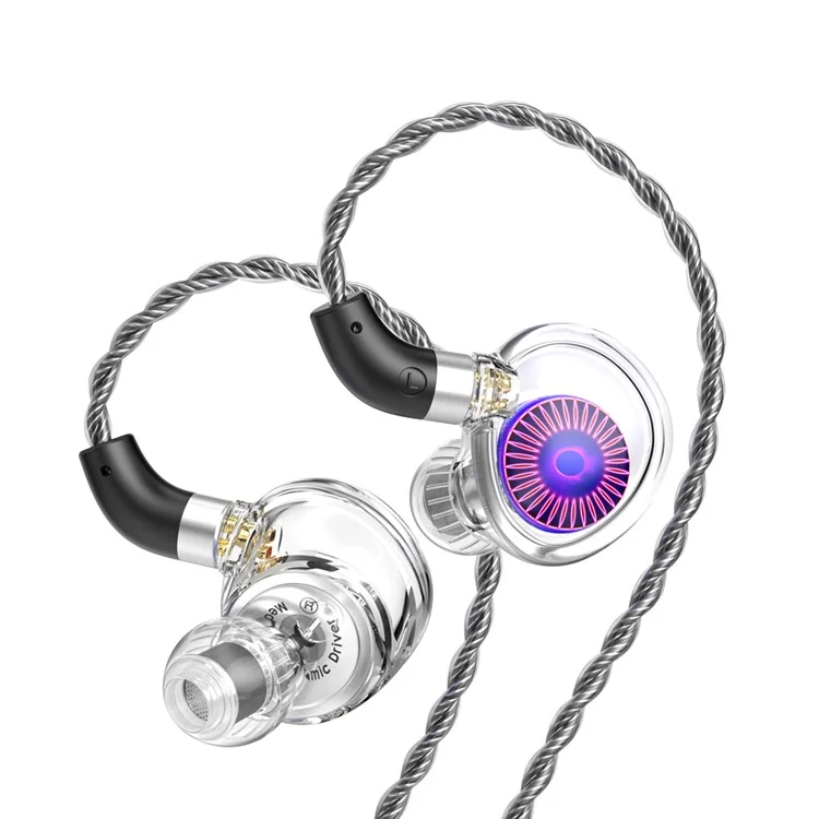 TRN Jellyfish Detachable 2.5+3.5+4.4mm Wired In-Ear Earphone HiFi Music Running Headset with Mic