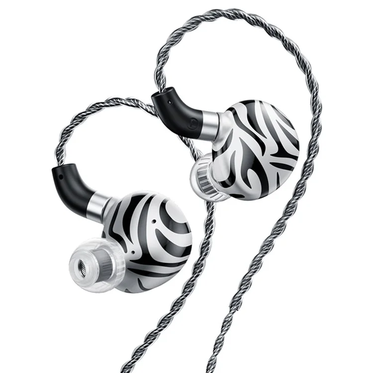 TRN White Tiger 3,5+4,4 mm Verkabelte In-ear-kopfhörer 6mm Planarer Membran HiFi Headset (ohne Mikrofon) - Schwarz+weiß