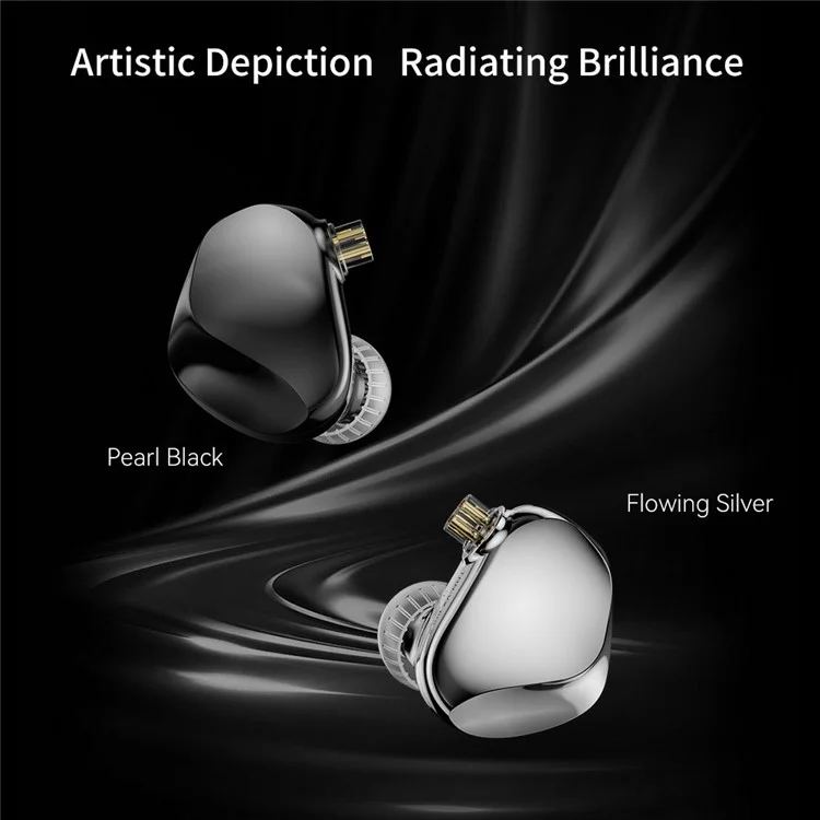 TRN VX Pro+ 3.5mm Detachable Wired In-Ear Earphone 9-Unit HiFi Music Headset without Mic - Black