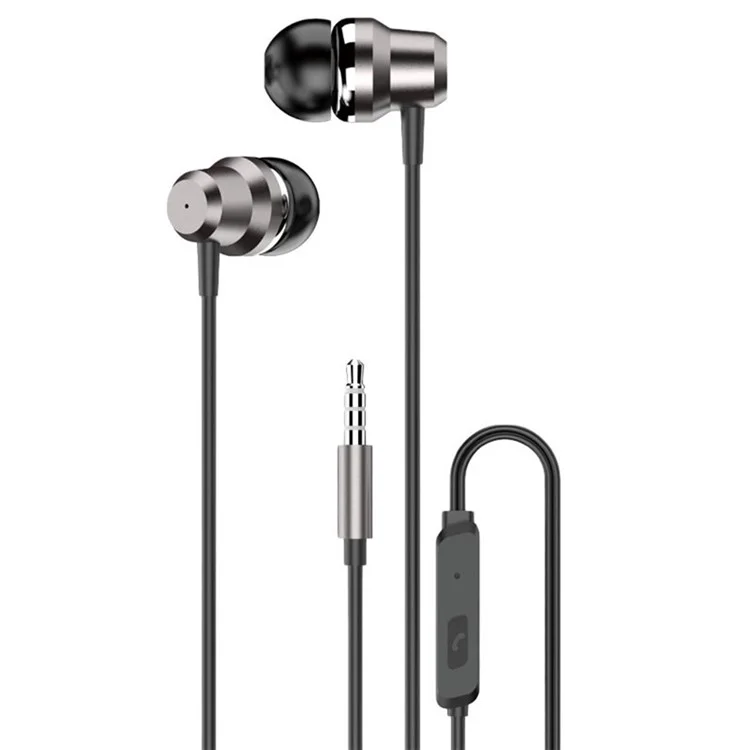 DUDAO X10 Pro 1m Wired Earphone with Microphone 3.5mm Heavy Bass In-Ear Earbuds for Smartphone Laptop - Black