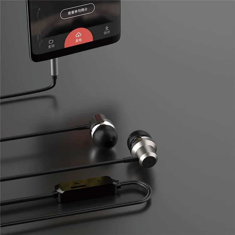 DUDAO X10 Pro 1m Wired Earphone with Microphone 3.5mm Heavy Bass In-Ear Earbuds for Smartphone Laptop - Black