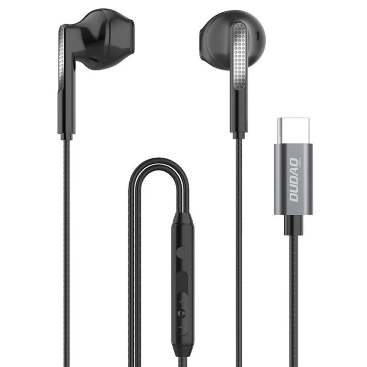 Dudao X3 Pro 1,2 m Wired Typ-c Digitaler Kopfhörer Mit Mikrofon-halb-ear-ohrhörer Für Iphone 15 / 16 / Huawei / Samsung - Schwarz