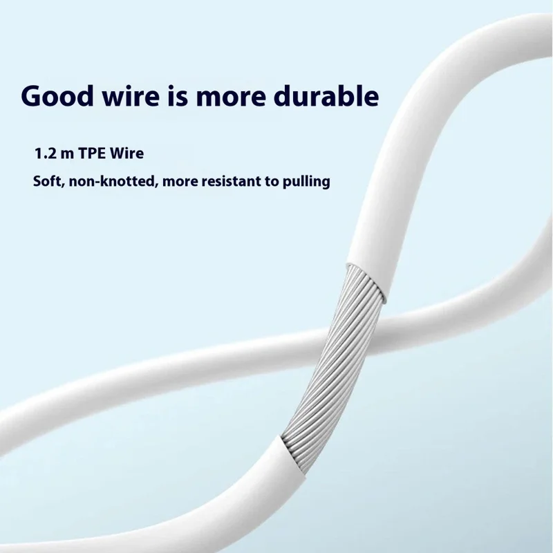 DUDAO X3C 1.2m Wired Earphone with Type-C Connector Half In-Ear Earbuds for iPhone 15 / 16 / Huawei / Xiaomi - White