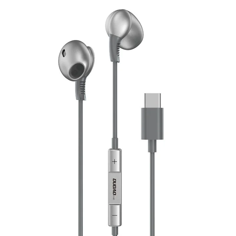 DUDAO X14S 1.2m Type-C Plug Wired Earphones Semi-In-Ear Headphones with Mic - Tarnish