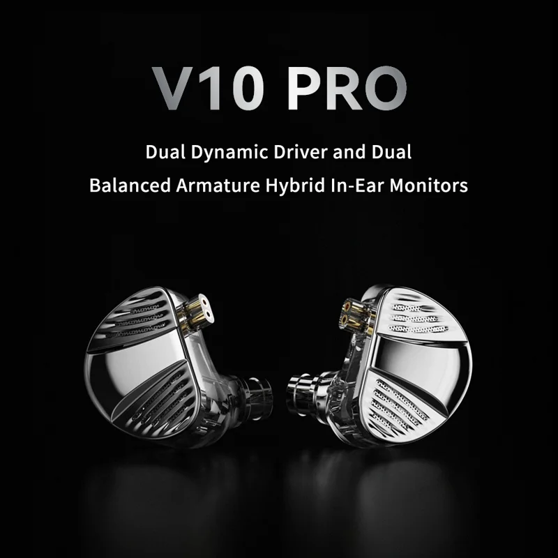 TRN V10 Pro 3.5mm Detachable Wired In-Ear Earphone HiFi Music Gaming Headset with Mic - Silver