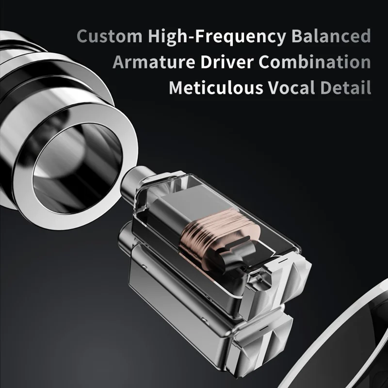 TRN V10 Pro Type-C Detachable Wired In-Ear Earphone HiFi Music Gaming Headset with Mic - Silver