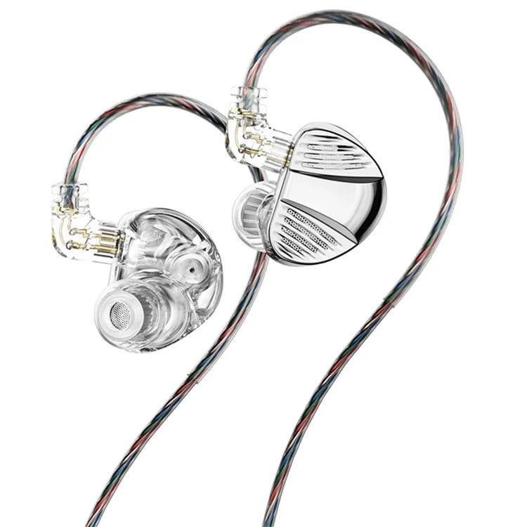 TRN V10 Pro 3.5mm Detachable Wired In-Ear Earphone HiFi Music Gaming Headset without Mic - Silver