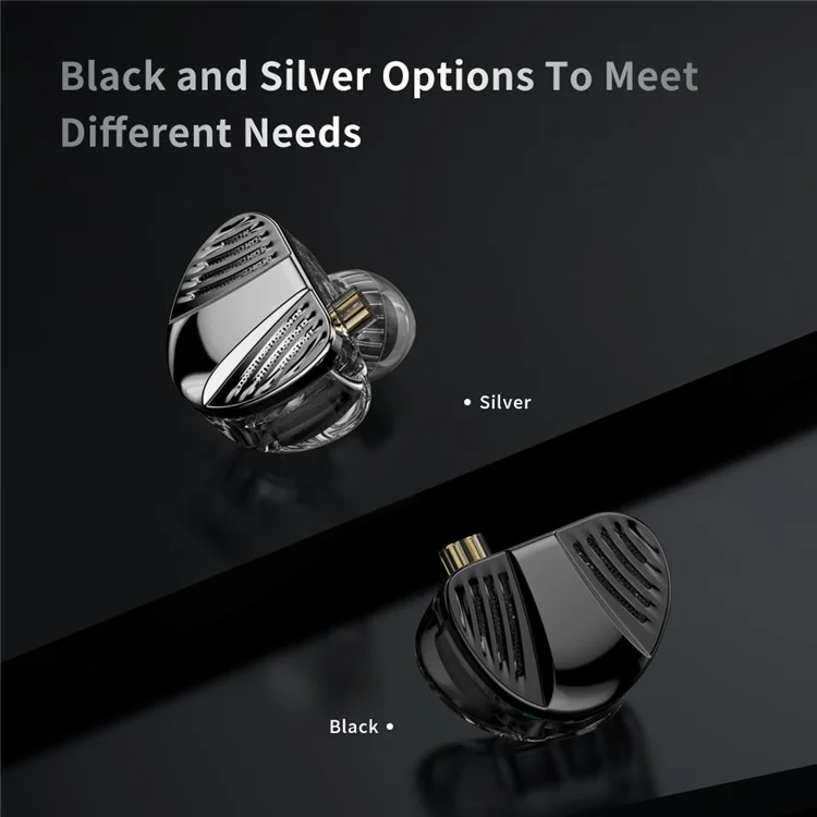 TRN V10 Pro 3.5mm Detachable Wired In-Ear Earphone HiFi Music Gaming Headset without Mic - Silver