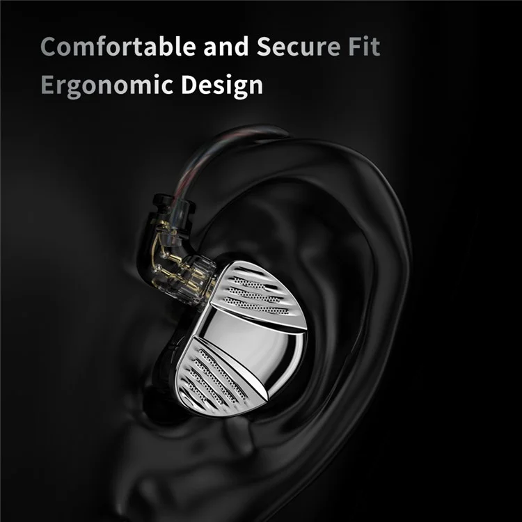 TRN V10 Pro 3.5mm Detachable Wired In-Ear Earphone HiFi Music Gaming Headset without Mic - Silver