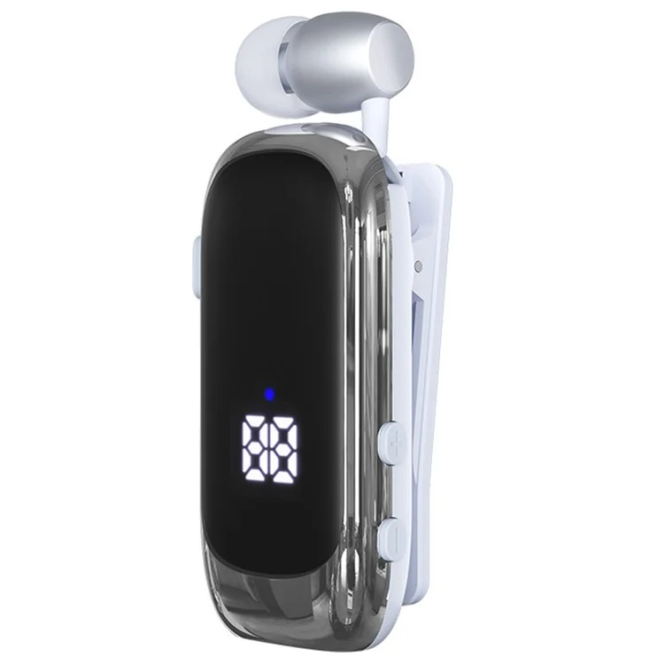 Écouteurs K88 Business Lavalier Elecphones Sportifs Rétractables Avec Affichage LED - Noir Mat