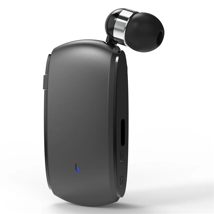 K68 Retractable Lavalier Bluetooth Earphone MP3 -konferenzaufnahme Drahtloser Kopfhörer - Schwarz