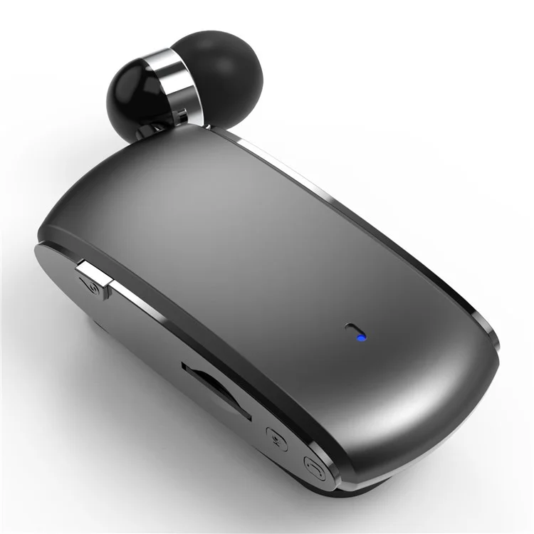K68 Retractable Lavalier Bluetooth Earphone MP3 -konferenzaufnahme Drahtloser Kopfhörer - Schwarz