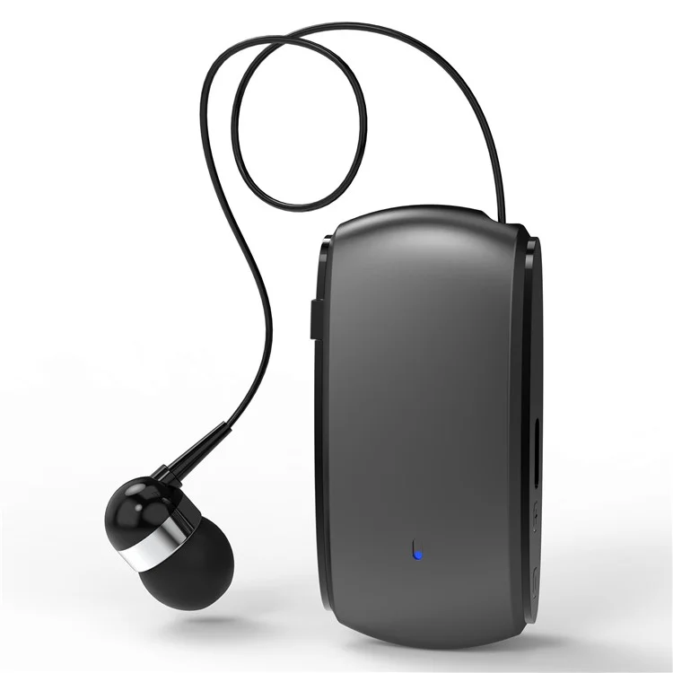 K68 Retractable Lavalier Bluetooth Earphone MP3 -konferenzaufnahme Drahtloser Kopfhörer - Schwarz