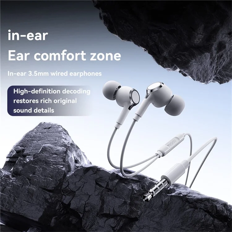 YESIDO YH53 3,5 mm Verdrahtet Kopfhörer Kabelsteuerung Telefon Computer Musik Gaming In-Ear-Headset - Schwarz