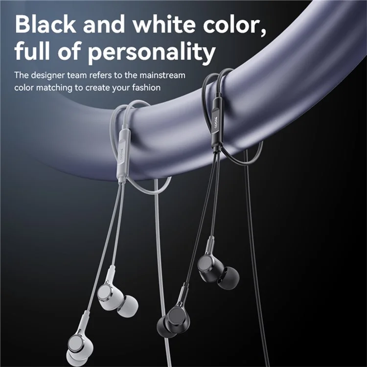 YESIDO YH53 3,5 mm Verdrahtet Kopfhörer Kabelsteuerung Telefon Computer Musik Gaming In-Ear-Headset - Schwarz