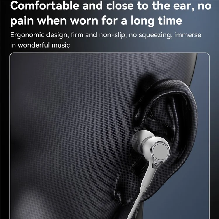 YESIDO YH53 3,5 mm Verdrahtet Kopfhörer Kabelsteuerung Telefon Computer Musik Gaming In-Ear-Headset - Schwarz