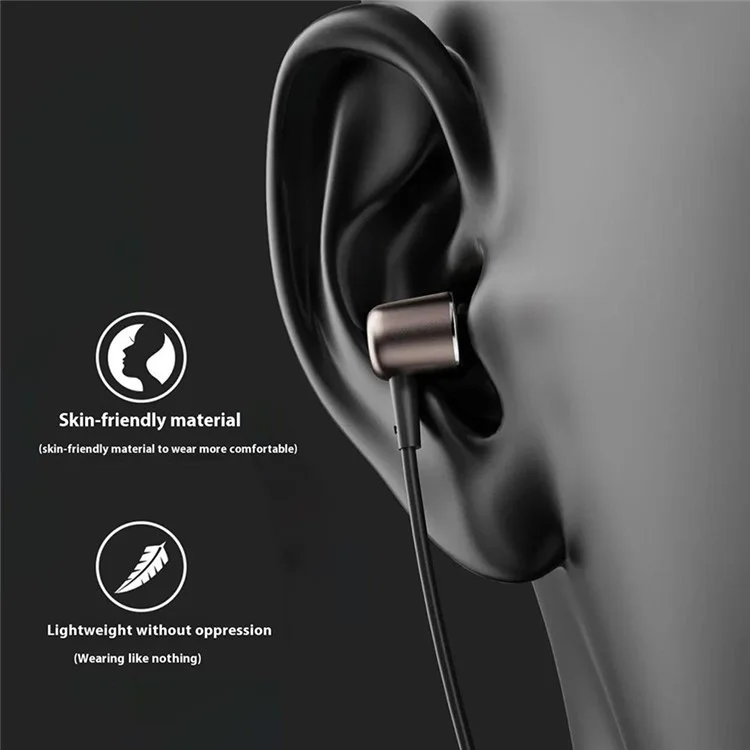 DUDAO X1ProT Type-C Wired In-Ear Earphones HiFi Sound Headphones for iPhone Huawei - Tarnish