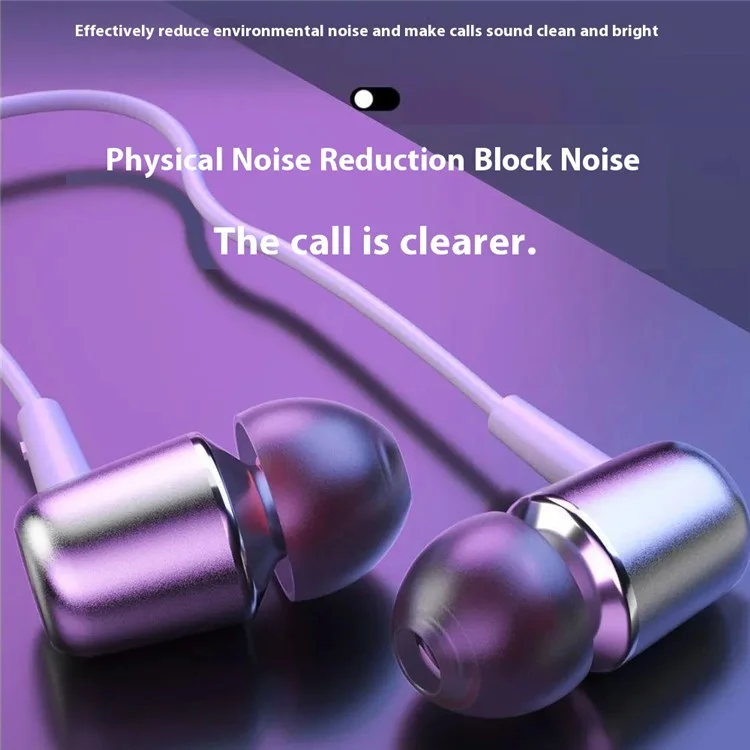 DUDAO X1ProT Type-C Wired In-Ear Earphones HiFi Sound Headphones for iPhone Huawei - Tarnish