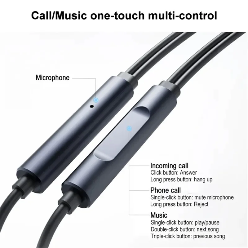 XIAOMI DDQ02WM 3.5mm Wired Earphone Wire Control Music Calls In-Ear Headset