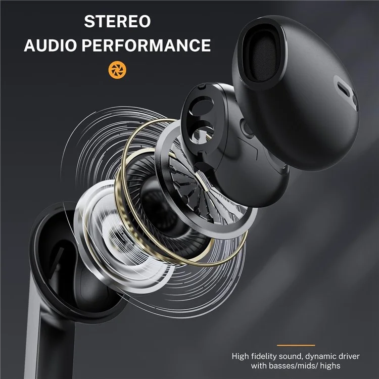 ME941A 1.2m Type-C Wired Earphones with Mic USB-C Headphones for iPhone Google Samsung - Black