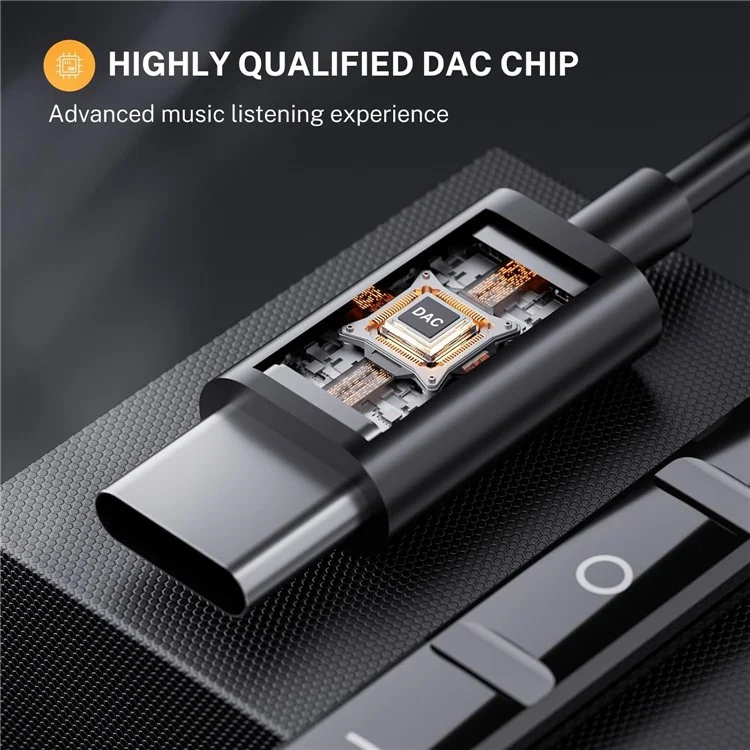 ME941A 1.2m Type-C Wired Earphones with Mic USB-C Headphones for iPhone Google Samsung - Black