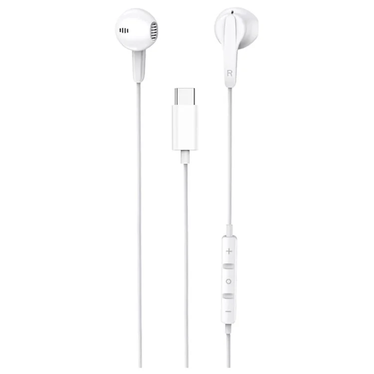 ME544F HIFI Type-C Цифровые наушники с чипом, шумоподавление, для звонков и музыки, с магнитным креплением - Белый