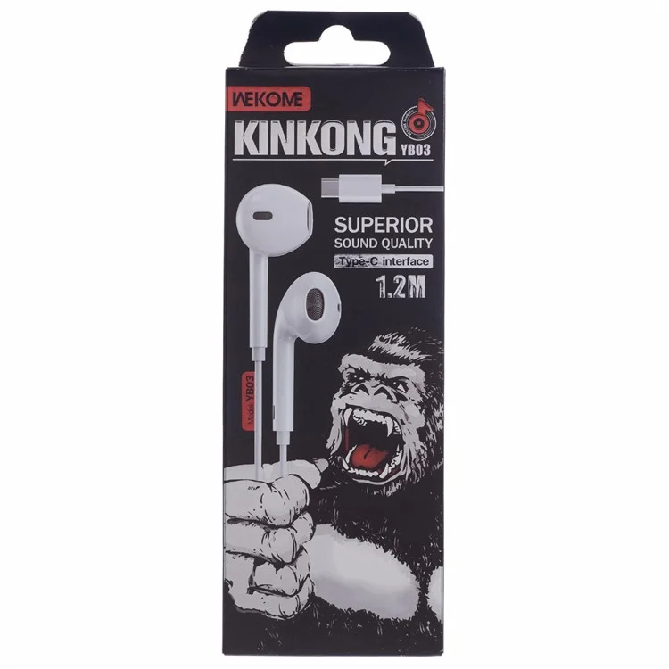WEKOME YB03 kabelgebundene In-Ear-Kopfhörer mit Typ-C-Anschluss, HiFi-Stereo, 10-mm-Treiber