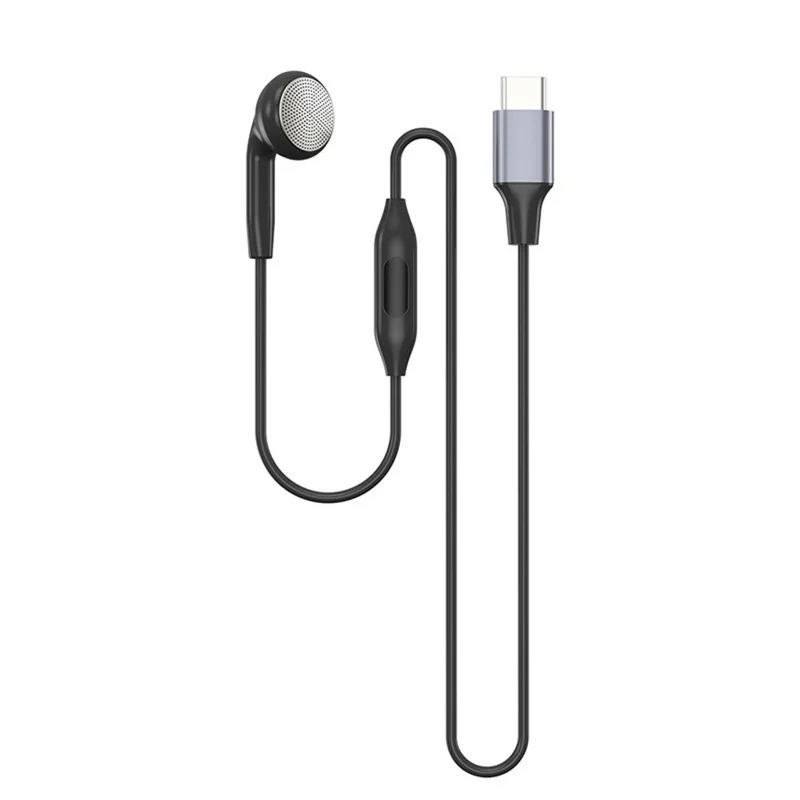 608 Single Ear Headphone with Microphone Hands Free Calling Mono Earphone for Driver - Type-C  Interface
