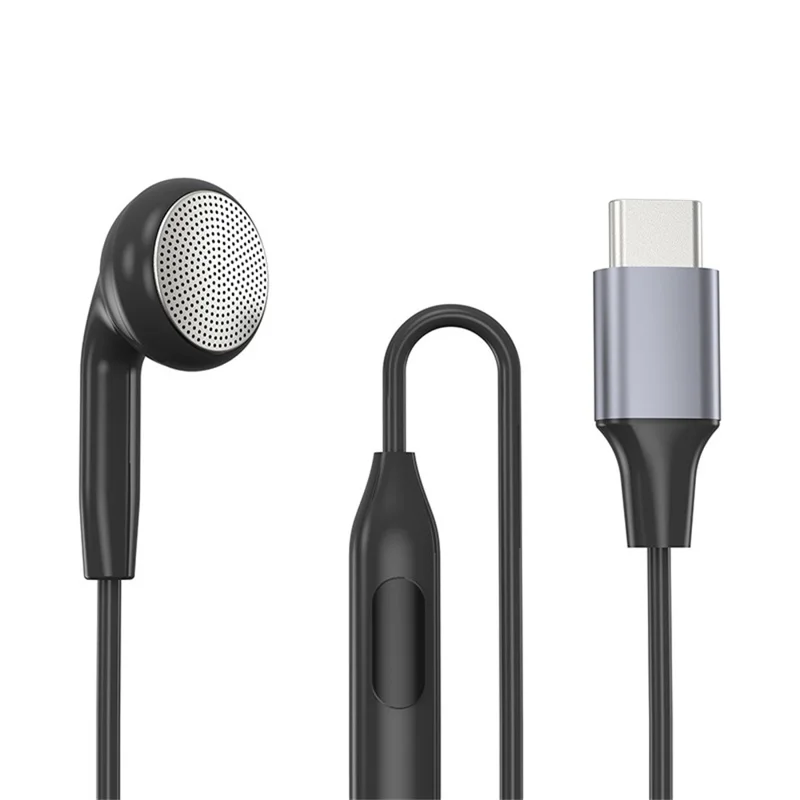 608 Single Ear Headphone with Microphone Hands Free Calling Mono Earphone for Driver - Type-C  Interface