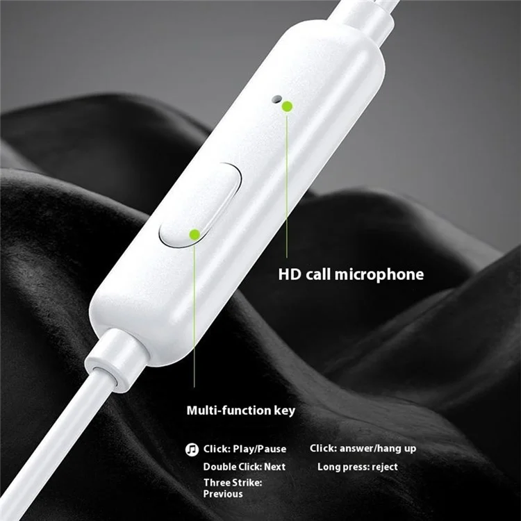 WEKOME YB06 Type-C Interface Wired Earphones In-Ear 10mm Driver Headset
