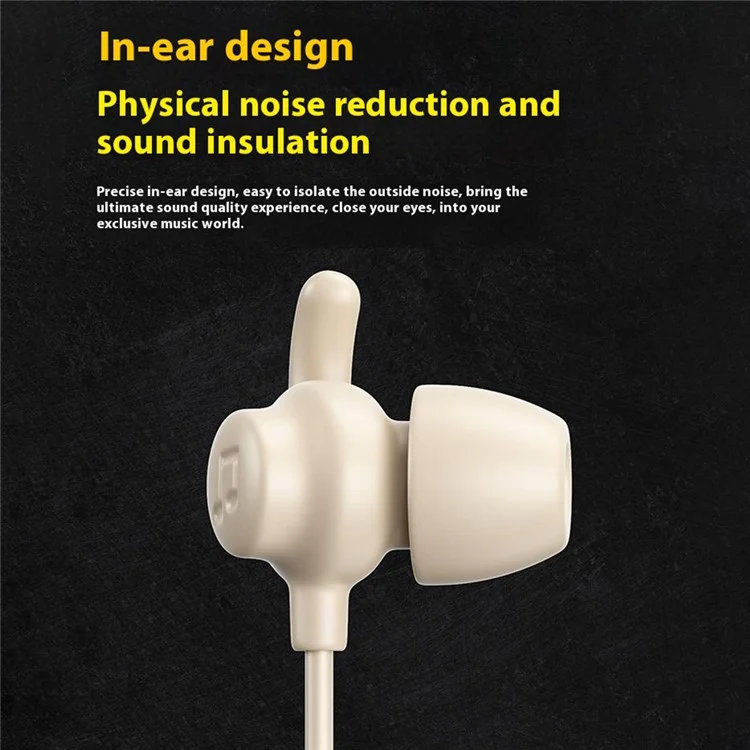 WEKOME YB07 Kinkong Series 3.5mm Plug Wired Earphones Sleep Music Call Earbuds - Beige