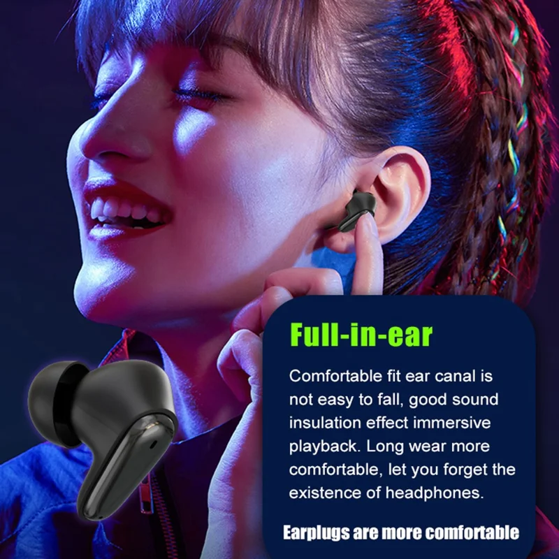 VSIDEA A32K Wireless Earbuds IPX4 Waterproof Bluetooth-Compatible Deep Bass In Ear Headphones - Black