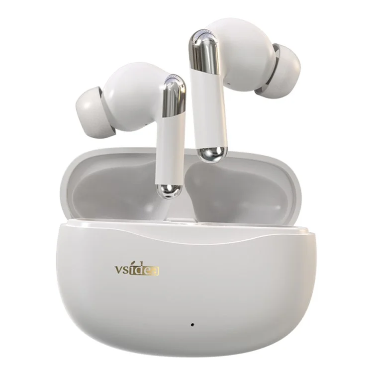 VSIDEA A91S ENC Noise Cancellation Wireless Earbuds Bluetooth-Compatible Headphones with Dual Mic - White