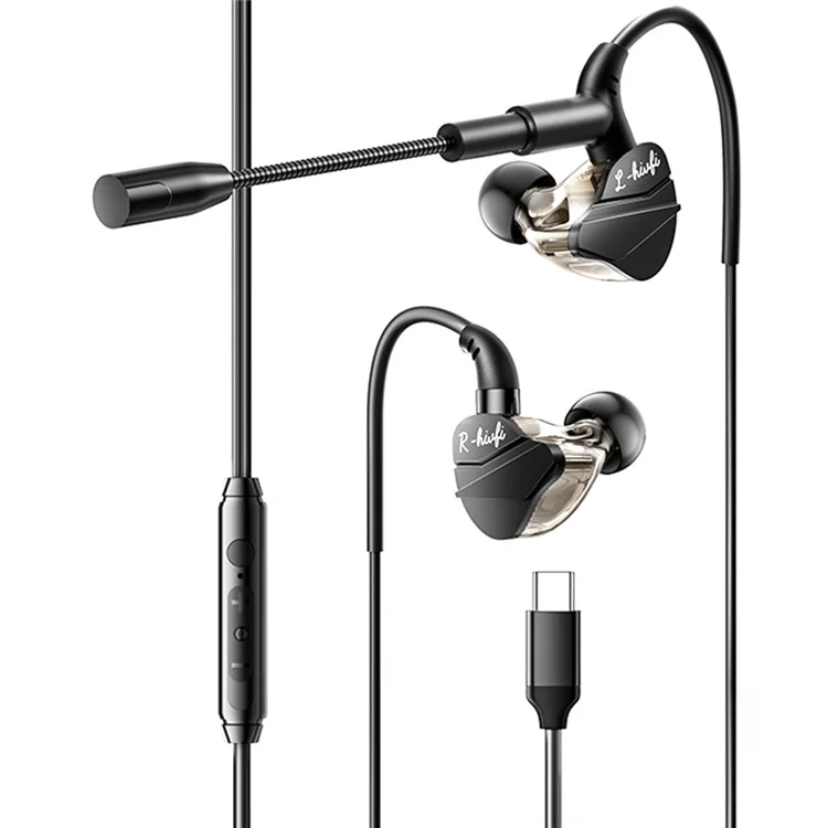 ESSAGER G62 Wired Gaming Earphones Type-C Digital Interface Game Headset with Microphone / Inline Control