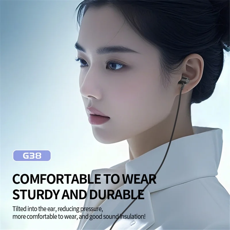 CELEBRAT G38 Type C Wired In Ear Earphones Digital Decoding HiFi Audio Music Headphones - White