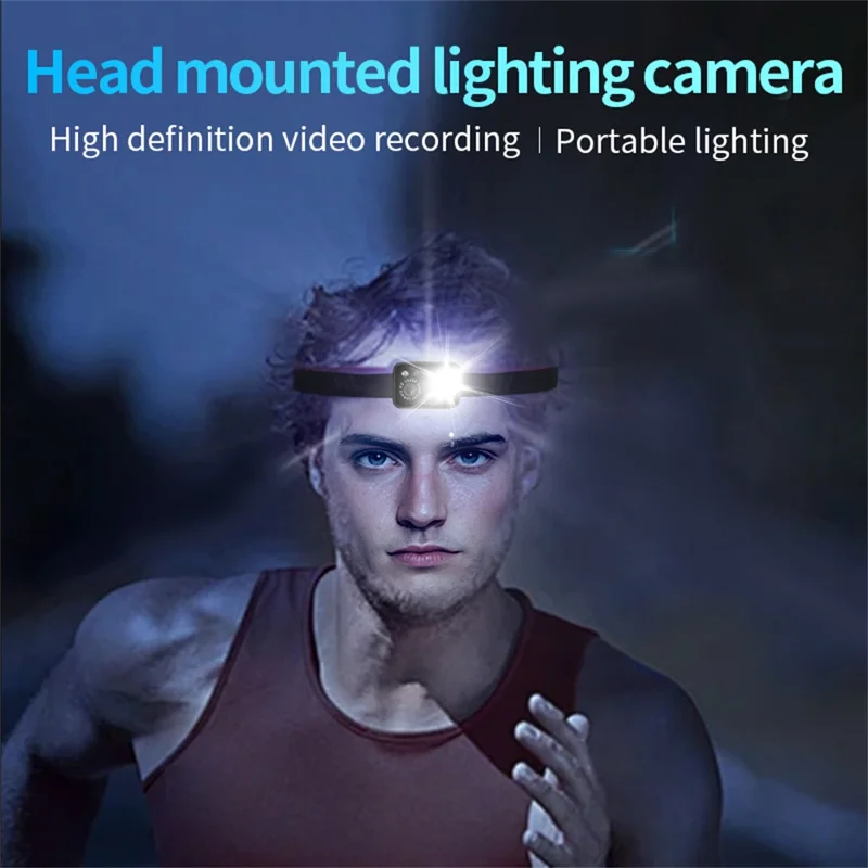 D7 Lanterna Portátil para Exteriores com Câmera HD 1080P, Gravação de Vídeo, Sensor Inteligente e Luz LED