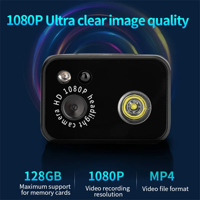 D7 Lanterna Portátil para Exteriores com Câmera HD 1080P, Gravação de Vídeo, Sensor Inteligente e Luz LED