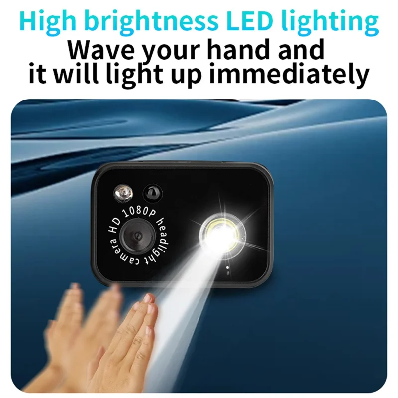 Lanterna Portátil D7 para Exteriores com Câmera HD 1080P, Gravação de Vídeo, Sensor Inteligente e Luz LED com Cartão de 32GB