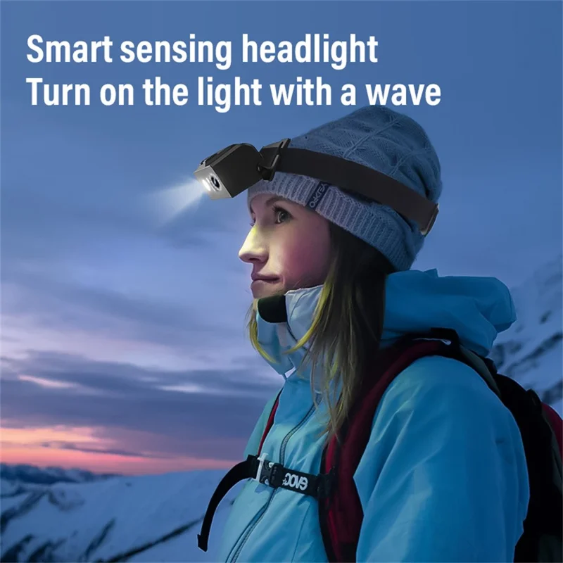 Linterna frontal D9 con cámara HD manos libres para deportes al aire libre, grabación de vídeo 1080P, sensor inteligente y luz LED con tarjeta de 32 GB