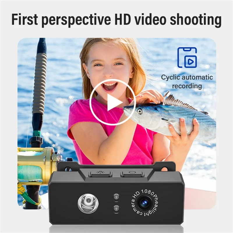 Linterna frontal D9 con cámara HD manos libres para deportes al aire libre, grabación de vídeo 1080P, sensor inteligente y luz LED con tarjeta de 32 GB