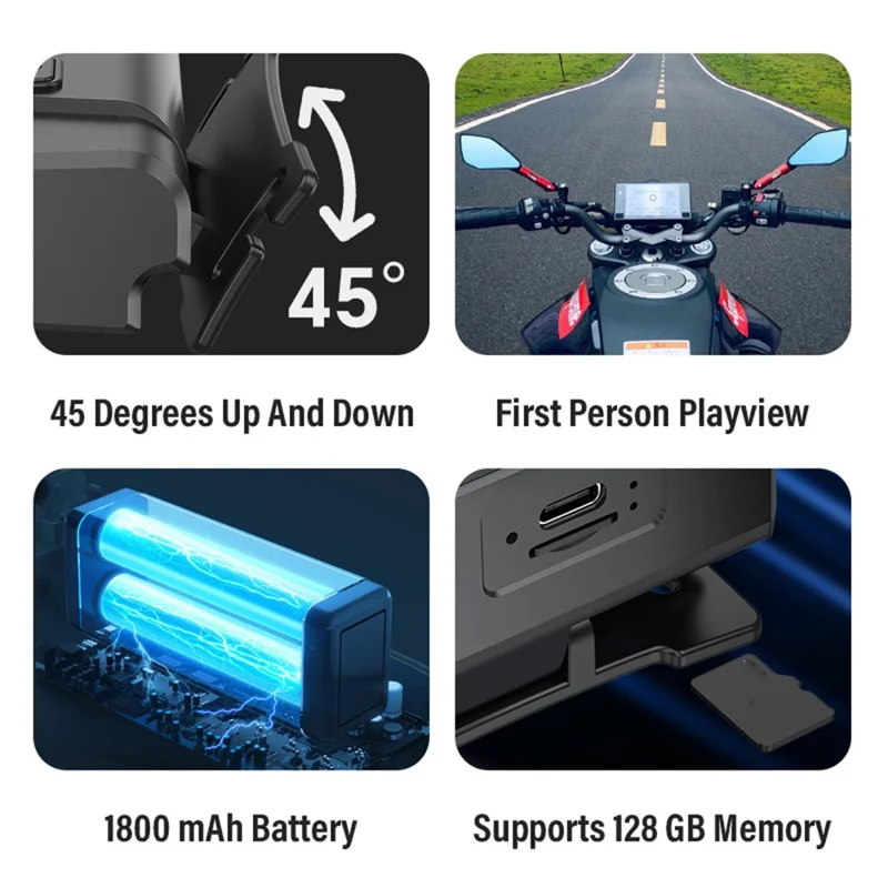 Linterna frontal D9 con cámara HD manos libres para deportes al aire libre, grabación de vídeo 1080P, sensor inteligente y luz LED con tarjeta de 32 GB