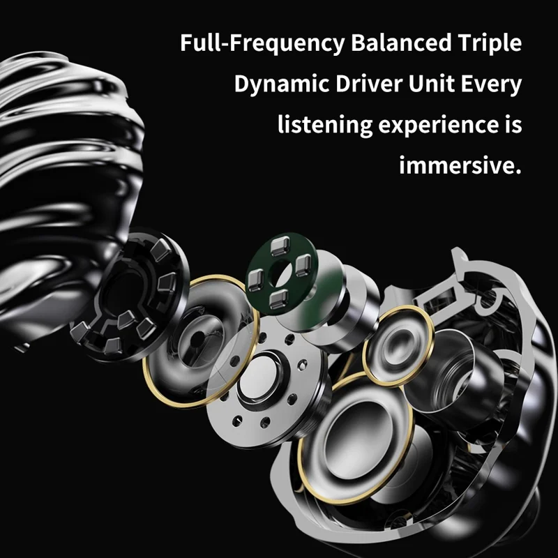 TRN Shell Shape In Ear Monitor HiFi Earphones Four Driver Music Headphones with Detachable Cable - with Mic