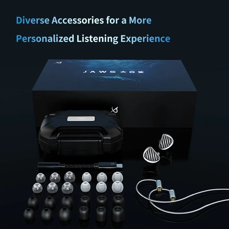 TRN In Ear Wired Headphones with 2 Pin Detachable Cable HiFi Sound 8 Hybrid Driver Earphones - 3.5mm / without Mic