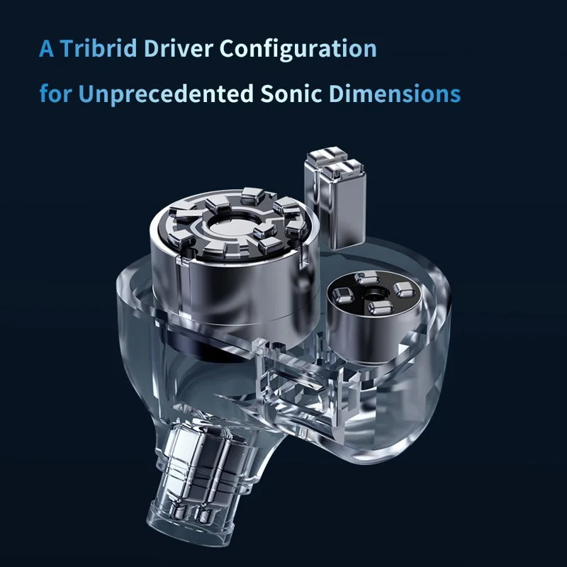 TRN In Ear Wired Headphones with 2 Pin Detachable Cable HiFi Sound 8 Hybrid Driver Earphones - 3.5mm / without Mic