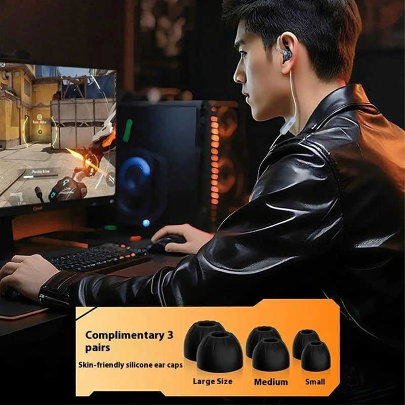 KZ Gale HiFi Gaming Earphones Dynamic Driver Audiophile Sound Quality In-Ear Headsets with Detachable Cable - without Microphone
