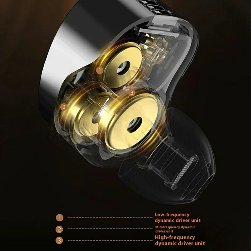 KZ Vader Pro High-End 6-Driver Dynamic In-Ear Earphone Balanced Sound Wired Tuning Headsets - with Microphone