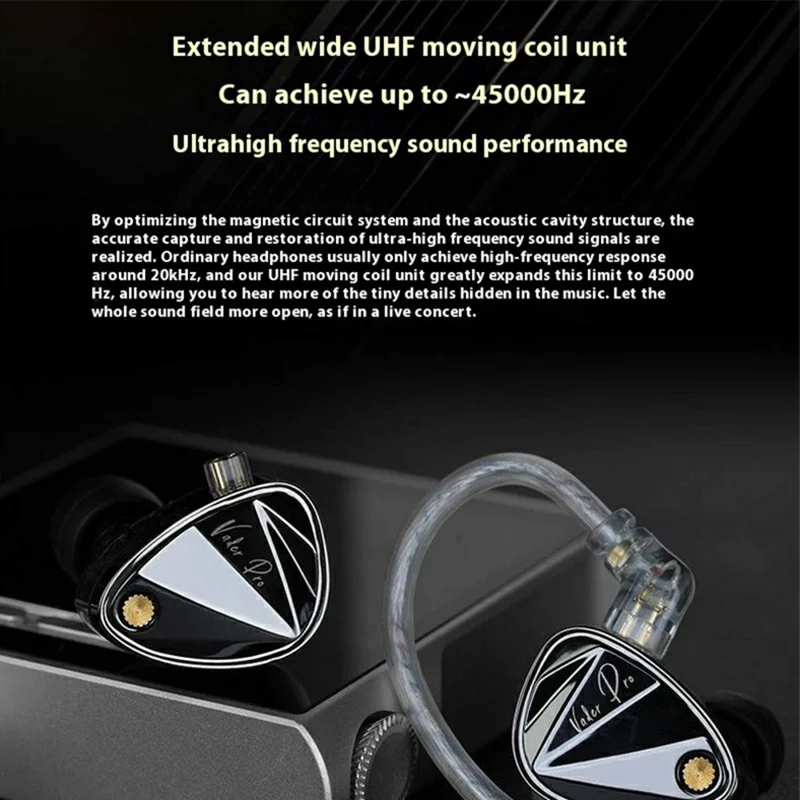 KZ Vader Pro High-End 6-Driver Dynamic In-Ear Earphone Balanced Sound Wired Tuning Headsets - with Microphone