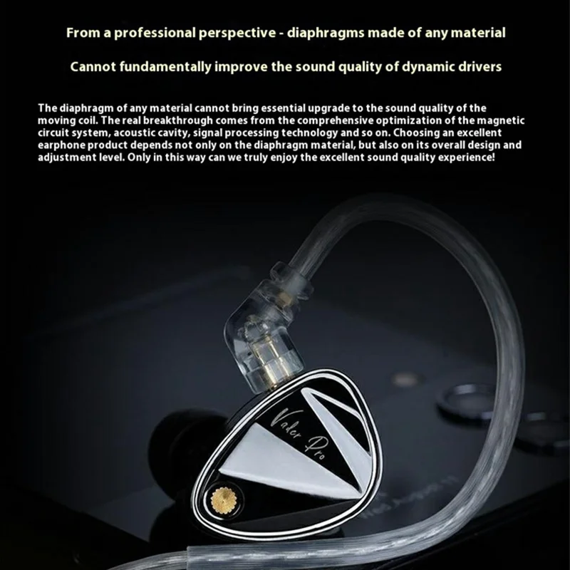 KZ Vader Pro High-End 6-Driver Dynamic In-Ear Earphone Balanced Sound Wired Tuning Headsets - with Microphone