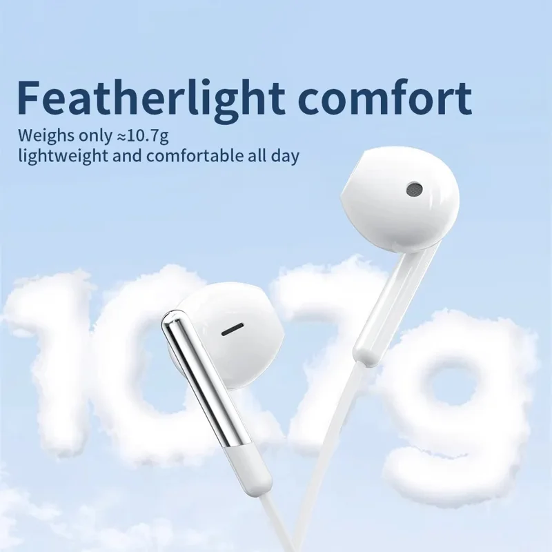 TRANYOO R11 1.2m Cable Semi In Ear Headphones with Mic Deep Bass 3.5mm Wired Earphones