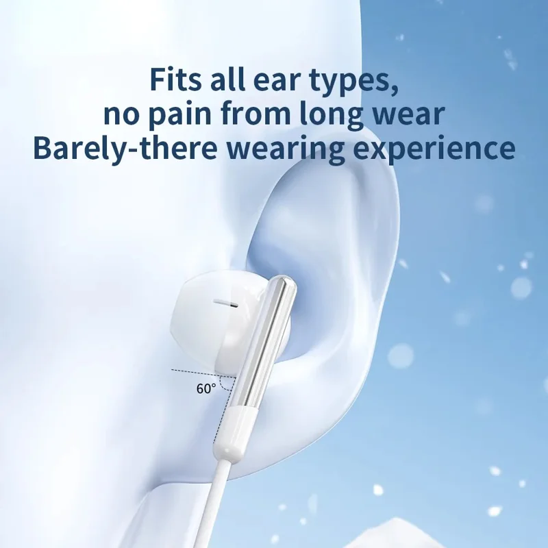 TRANYOO R11 1.2m Cable Semi In Ear Headphones with Mic Deep Bass 3.5mm Wired Earphones